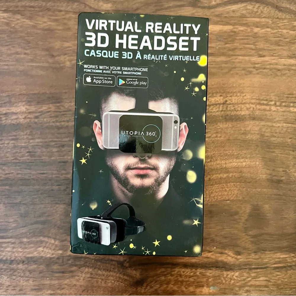 Set Of ReTrak Virtual Reality 3D Headsets Utopia 360 Use W/Smartphone New In Box